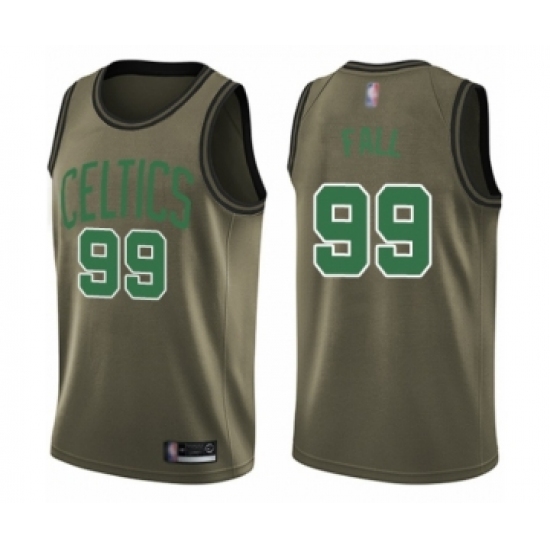 Men's Boston Celtics 99 Tacko Fall Swingman Green Salute to Service Basketball Jersey