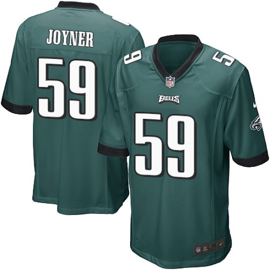 Men's Nike Philadelphia Eagles 59 Seth Joyner Game Midnight Green Team Color NFL Jersey