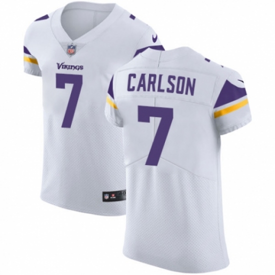 Men's Nike Minnesota Vikings 7 Daniel Carlson White Vapor Untouchable Elite Player NFL Jersey