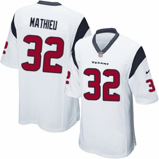 Men's Nike Houston Texans 32 Tyrann Mathieu Game White NFL Jersey