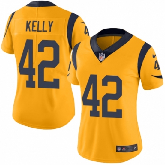 Women's Nike Los Angeles Rams 42 John Kelly Limited Gold Rush Vapor Untouchable NFL Jersey