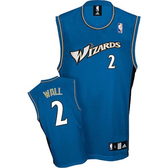 Men's Adidas Washington Wizards 2 John Wall Authentic Blue NBA Jersey