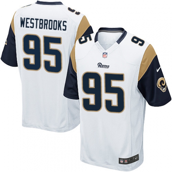 Men's Nike Los Angeles Rams 95 Ethan Westbrooks Game White NFL Jersey