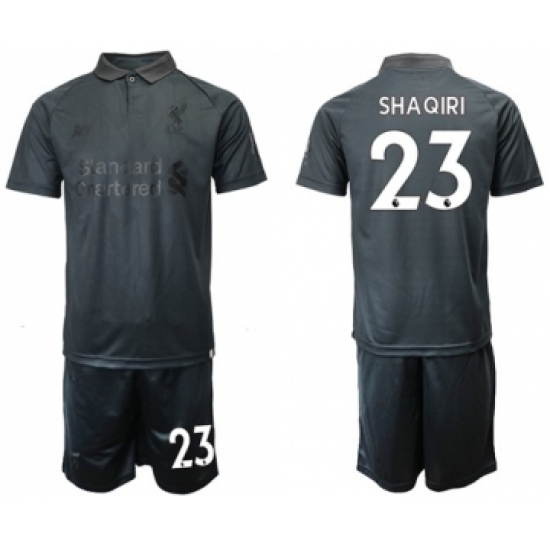 Liverpool 23 Shaqiri Black Soccer Club Jersey