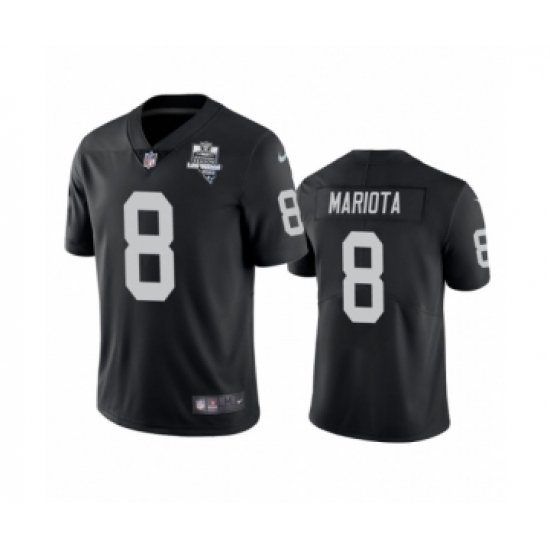 Men's Oakland Raiders 8 Marcus Mariota Black 2020 Inaugural Season Vapor Limited Jersey