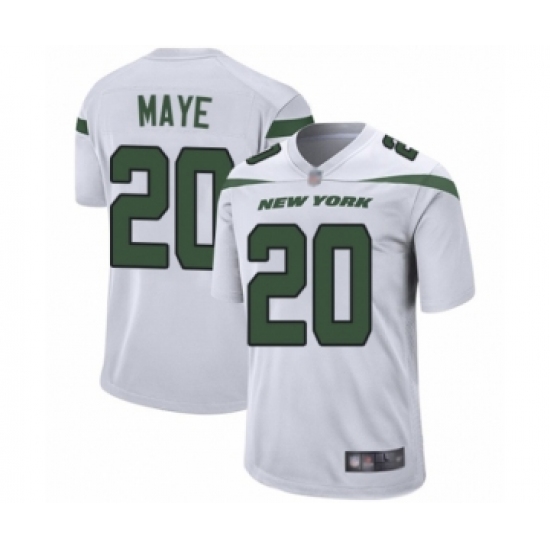 Men's New York Jets 20 Marcus Maye Game White Football Jersey