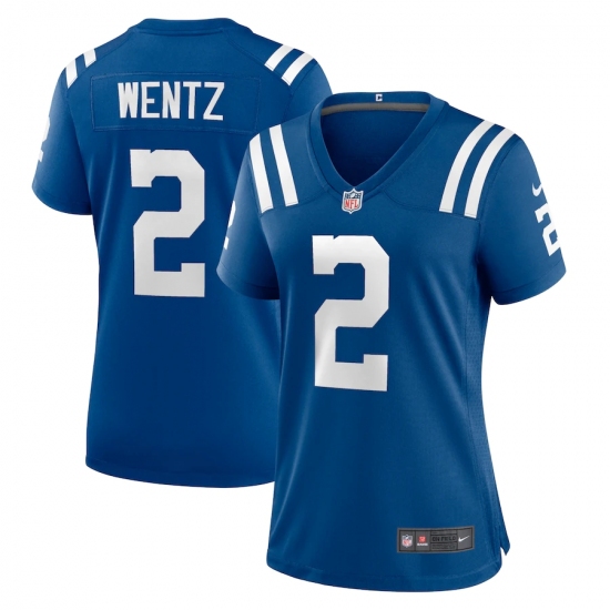 Women's Indianapolis Colts 2 Carson Wentz Blue Nike Royal Player Limited Jersey