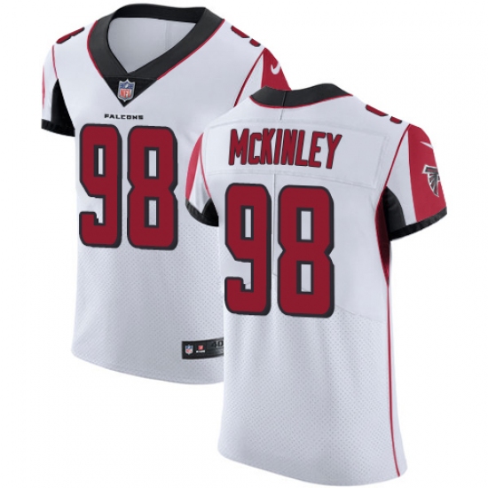 Men's Nike Atlanta Falcons 98 Takkarist McKinley White Vapor Untouchable Elite Player NFL Jersey
