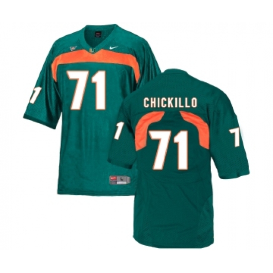 Miami Hurricanes 71 Anthony Chickillo Green College Football Jersey