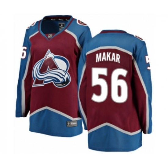 Women's Colorado Avalanche 56 Cale Makar Authentic Maroon Home Fanatics Branded Breakaway NHL Jersey