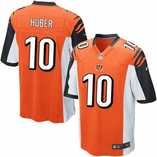 Men's Nike Cincinnati Bengals 10 Kevin Huber Game Orange Alternate NFL Jersey