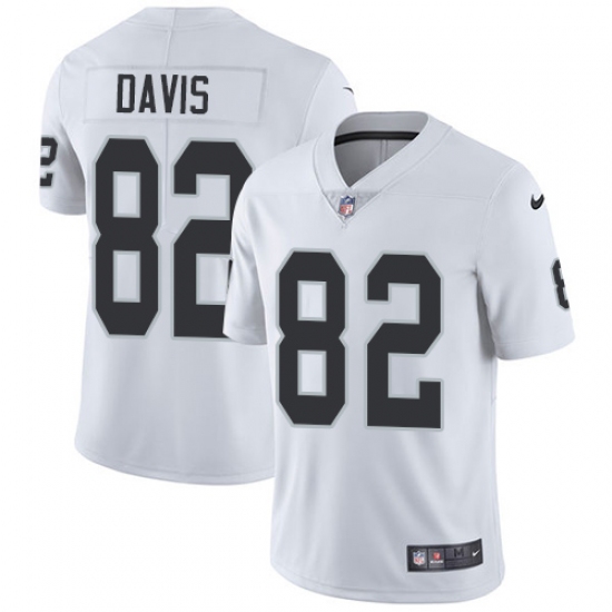 Men's Nike Oakland Raiders 82 Al Davis White Vapor Untouchable Limited Player NFL Jersey
