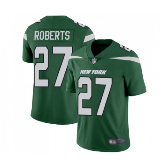 Youth New York Jets 27 Darryl Roberts Green Team Color Vapor Untouchable Limited Player Football Jersey