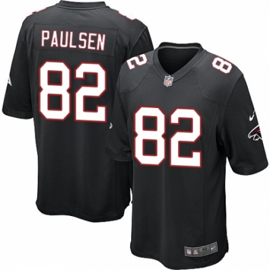 Men's Nike Atlanta Falcons 82 Logan Paulsen Game Black Alternate NFL Jersey