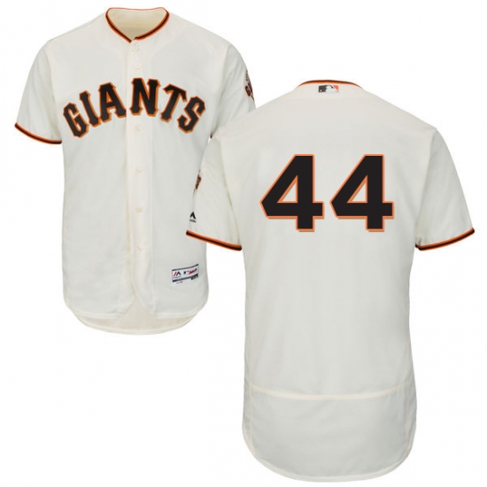 Men's Majestic San Francisco Giants 44 Willie McCovey Cream Home Flex Base Authentic Collection MLB Jersey