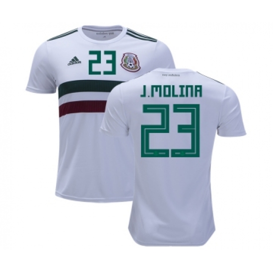 Mexico 23 J.Molina Away Soccer Country Jersey