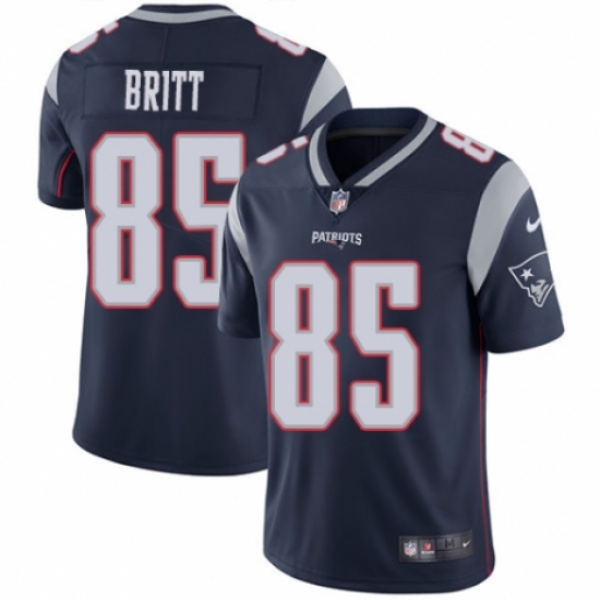 Youth Nike New England Patriots 85 Kenny Britt Navy Blue Team Color Vapor Untouchable Limited Player NFL Jersey