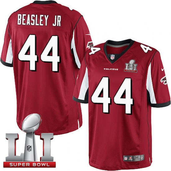 Youth Nike Atlanta Falcons 44 Vic Beasley Red Team Color Super Bowl LI 51 Vapor Untouchable Limited Player NFL Jersey