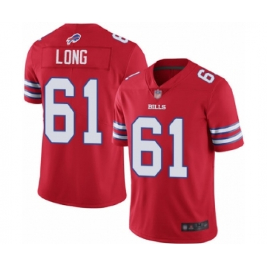 Youth Buffalo Bills 61 Spencer Long Limited Red Rush Vapor Untouchable Football Jersey