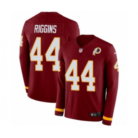 Men's Nike Washington Redskins 44 John Riggins Limited Burgundy Therma Long Sleeve NFL Jersey