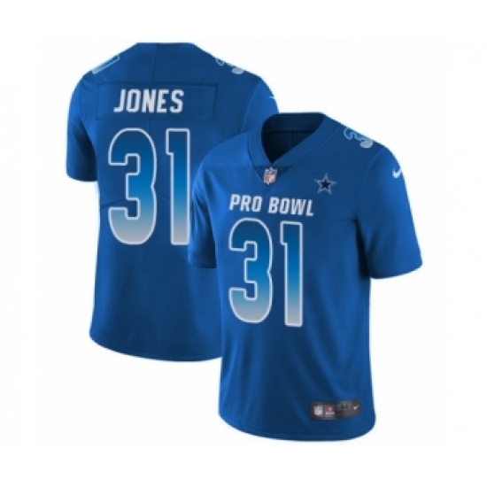Youth Nike Dallas Cowboys 31 Byron Jones Limited Royal Blue NFC 2019 Pro Bowl NFL Jersey
