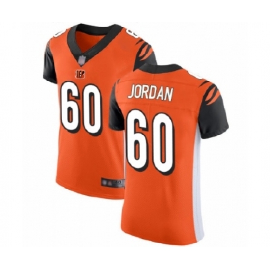 Men's Cincinnati Bengals 60 Michael Jordan Orange Alternate Vapor Untouchable Elite Player Football Jersey