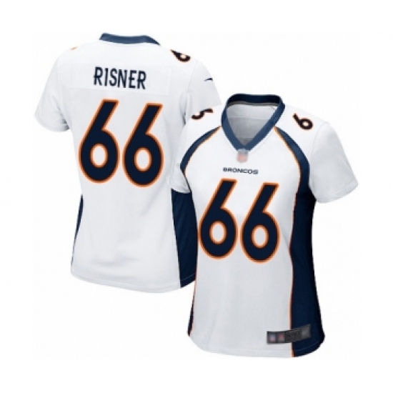 Women's Denver Broncos 66 Dalton Risner Game White Football Jersey