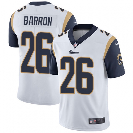 Youth Nike Los Angeles Rams 26 Mark Barron White Vapor Untouchable Limited Player NFL Jersey