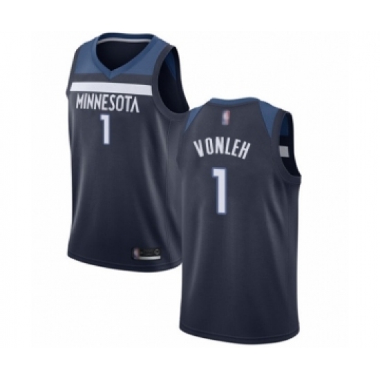 Youth Minnesota Timberwolves 1 Noah Vonleh Swingman Navy Blue Basketball Jersey - Icon Edition