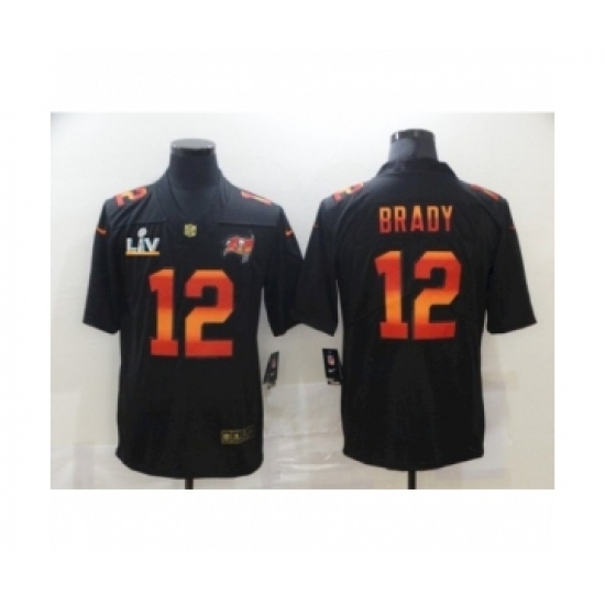 Women's Tampa Bay Buccaneers 12 Tom Brady Black Fashion Super Bowl LV Jersey