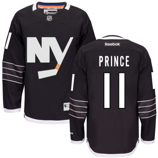 Youth Reebok New York Islanders 11 Shane Prince Authentic Black Third NHL Jersey