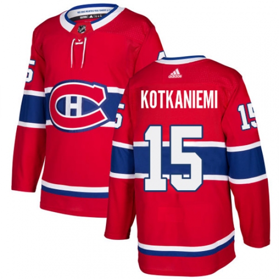 Men's Adidas Montreal Canadiens 15 Jesperi Kotkaniemi Premier Red Home NHL Jersey