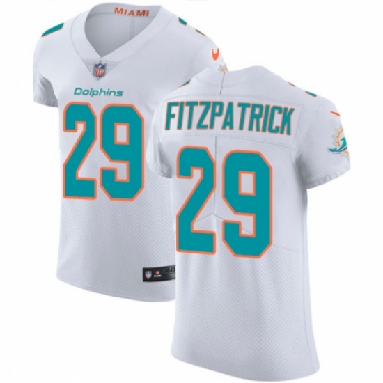 Men's Nike Miami Dolphins 29 Minkah Fitzpatrick White Vapor Untouchable Elite Player NFL Jersey