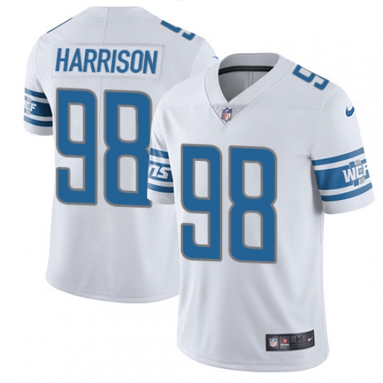 Youth Nike Detroit Lions 98 Damon Harrison White Vapor Untouchable Limited Player NFL Jersey