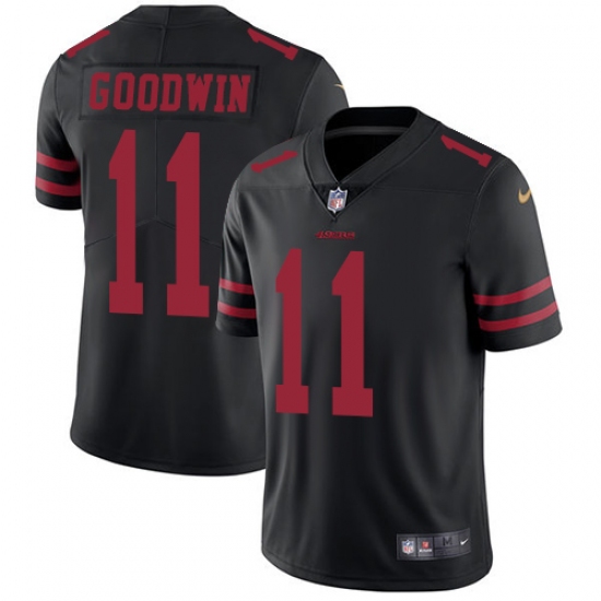 Men's Nike San Francisco 49ers 11 Marquise Goodwin Black Vapor Untouchable Limited Player NFL Jersey