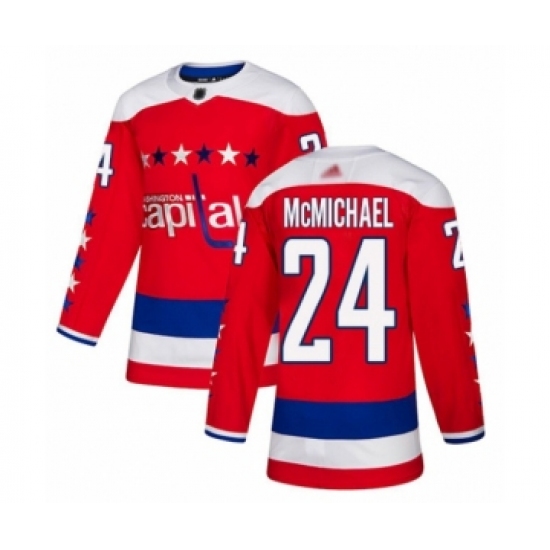 Youth Washington Capitals 24 Connor McMichael Authentic Red Alternate Hockey Jersey