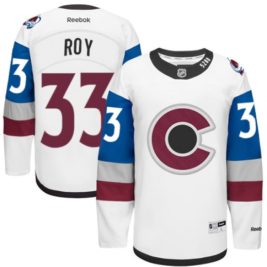 Men's Reebok Colorado Avalanche 33 Patrick Roy Authentic White 2016 Stadium Series NHL Jersey