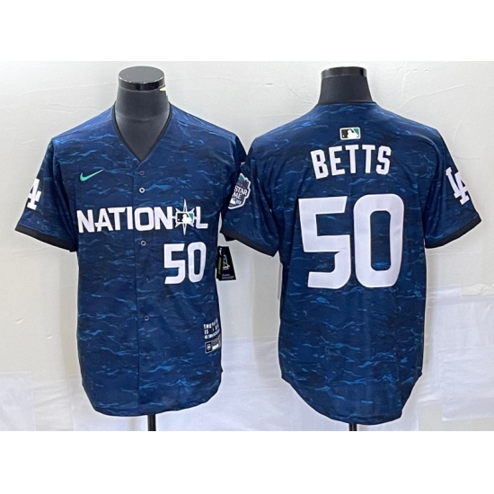 Men's Los Angeles Dodgers 50 Mookie Betts Nike Royal 2023 MLB All-Star Game Limited Player Jersey