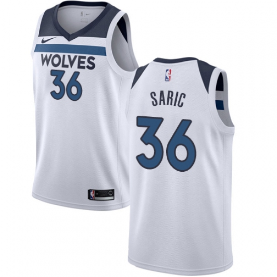 Women's Nike Minnesota Timberwolves 36 Dario Saric Swingman White NBA Jersey - Association Edition
