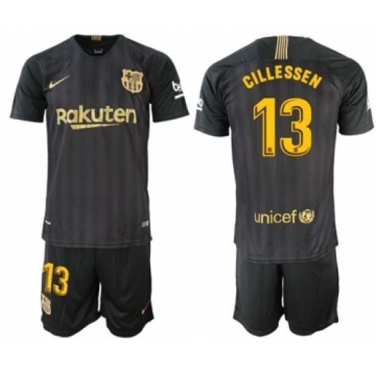 Barcelona 13 Cillessen Black Soccer Club Jersey