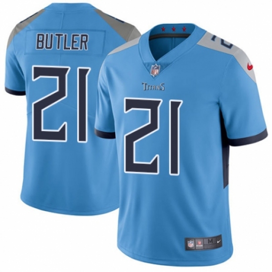 Men's Nike Tennessee Titans 21 Malcolm Butler Light Blue Alternate Vapor Untouchable Limited Player NFL Jersey