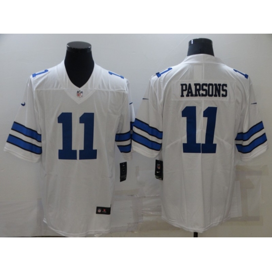 Men's Dallas Cowboys 11 Micah Parsons Nike White 2021 Limited Jersey
