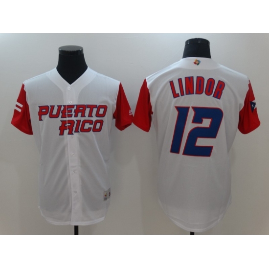 Men's New York Mets 12 Francisco Lindor Nike White Home Replica Player Jersey