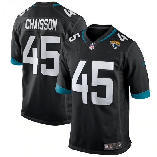 Men's Jacksonville Jaguars 45 K'Lavon Chaisson Nike Black 2020 NFL Draft First Round Pick Game Jersey.webp