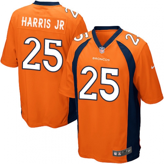 Men's Nike Denver Broncos 25 Chris Harris Jr Game Orange Team Color NFL Jersey