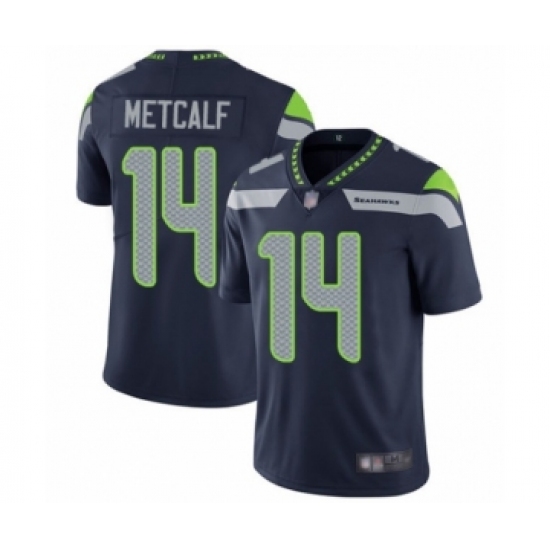 Men's Seattle Seahawks 14 D.K. Metcalf Navy Blue Team Color Vapor Untouchable Limited Player Football Jersey