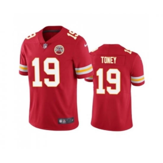 Men's Kansas City Chiefs 19 Kadarius Toney Red Vapor Untouchable Limited Stitched Football Jersey
