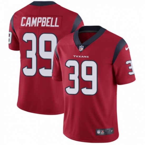 Men's Nike Houston Texans 39 Ibraheim Campbell Red Alternate Vapor Untouchable Limited Player NFL Jersey