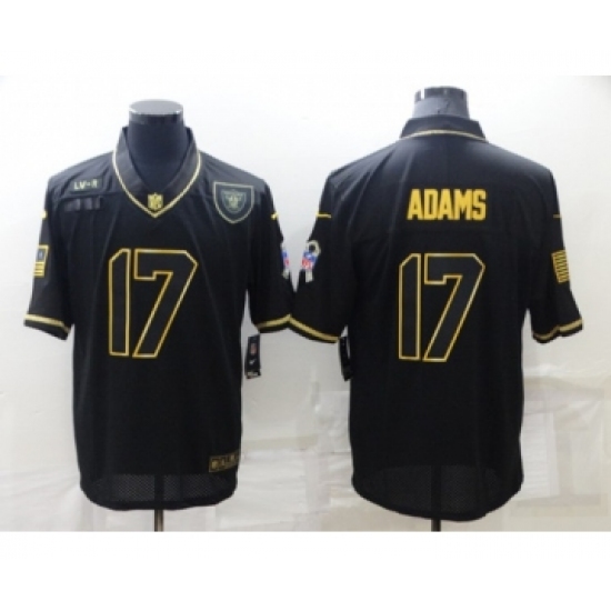 Men's Las Vegas Raiders 17 Davante Adams Black Gold Salute To Service Limited Stitched Jersey