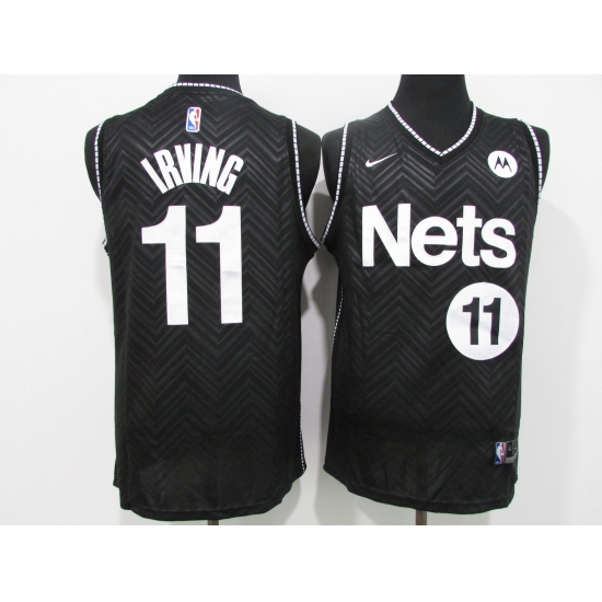 Men's Nike Brooklyn Nets 11 Kyrie Irving Black Jersey